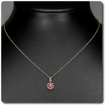 PENDENTIF RUBIS + CHAINE