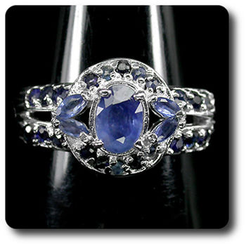 BAGUE SAPHIR BLEU