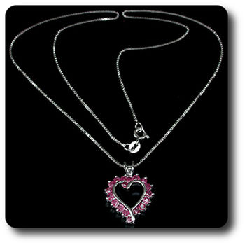 PENDENTIF RUBIS + CHAINE