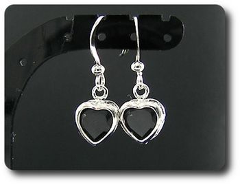BOUCLES D'OREILLE SAPHIR NOIR