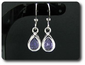 2x8mm Purple Amethyst Earrings