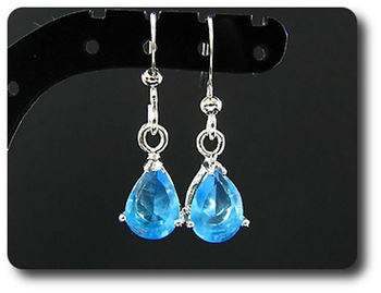 2x7mm Blue Sapphire Earrings