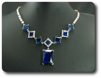 COLLIER SAPHIR BLEU