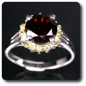 GARNET & CITRINE RING