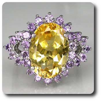 CITRINE & AMETHYST RING
