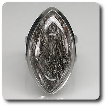 RUTILE IN QUARTZ RING