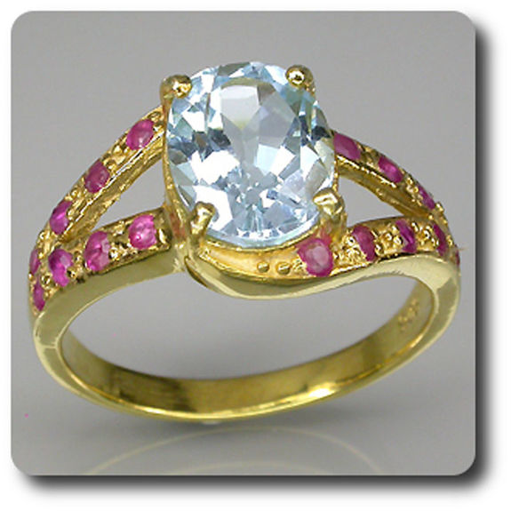 TOPAZ & RUBY RING