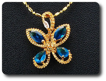 4x7 mm Blue Sapphire Pendant