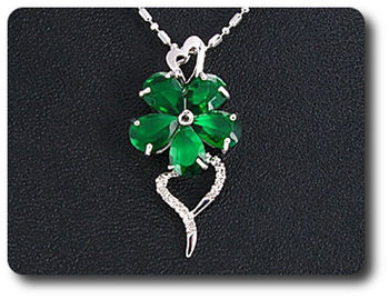 5x7 mm Green Emerald Pendant