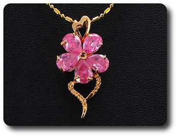 5x7 mm Pink Sapphire Pendant