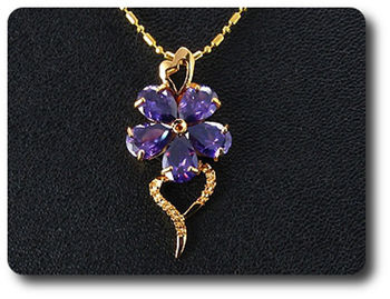 5x7 mm Purple Amethyst Pendant