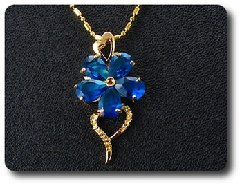 5x7 mm Blue Sapphire Pendant