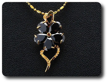 5x7 mm Black Sapphire Pendant