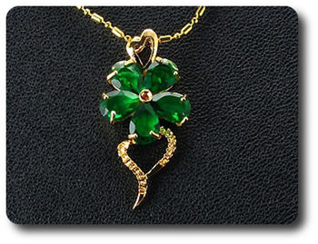 5x7 mm Green Emerald Pendant