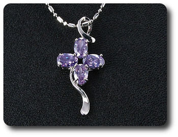 4x6 mm Purple Amethyst Pendant