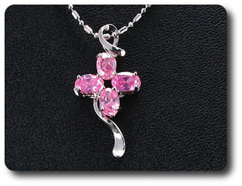 4x6 mm Pink Sapphire Pendant