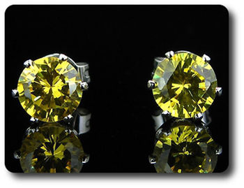 2x4mm Yellow Topaz Earrings
