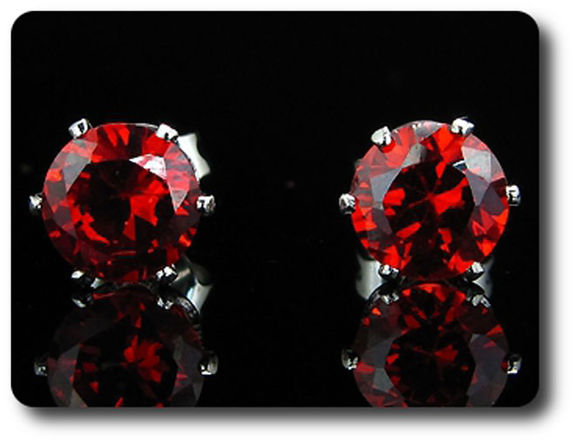BOUCLES D'OREILLE RUBIS