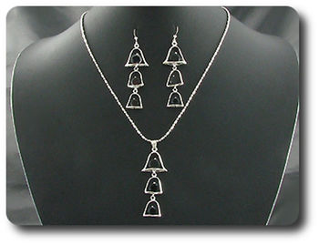 9x5~10mm Black Sapphire Pendant Earrings Set