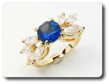 1x10mm Blue Sapphire Ring