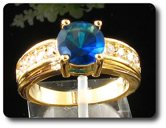 1x8mm Blue Sapphire Ring