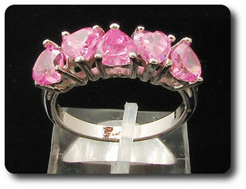 5x5mm Pink Sapphire Ring
