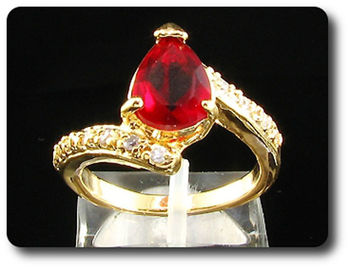1x10mm Red Ruby Ring