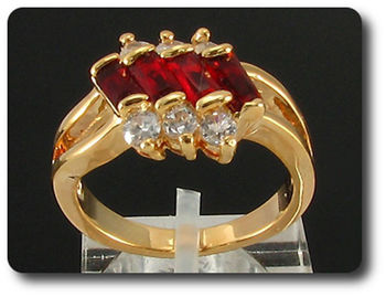 4x5mm Red Ruby Ring