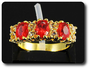 3x6mm Red Ruby Ring