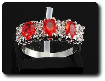 3x6mm Red Ruby Ring