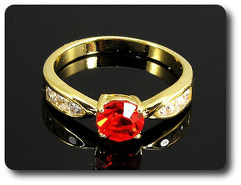 1x6mm Red Ruby Ring
