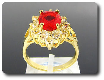 1x9mm Red Ruby Ring