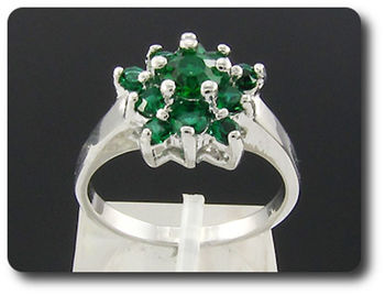 15x5-3mm Green Emerald Ring