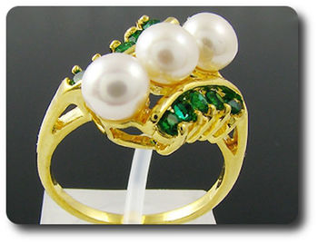 3x6mm Fresh Water Pearl Ring