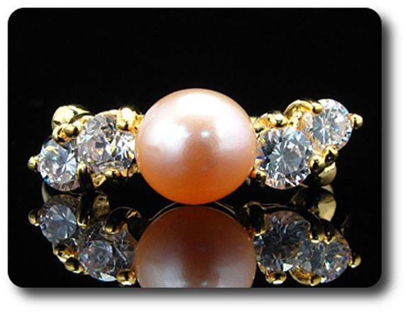 1x8mm Fresh Water Pearl Ring