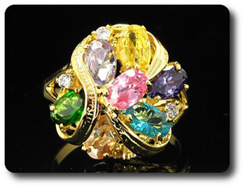 BAGUE TOPAZE MULTICOLORE