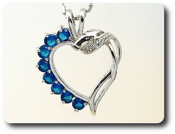 8x4 mm Blue Sapphire Pendant