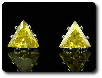BOUCLES D'OREILLE TOPAZE JAUNE