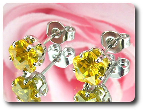 BOUCLES D'OREILLE TOPAZE JAUNE