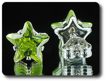 BOUCLES D'OREILLE SAPHIR VERT