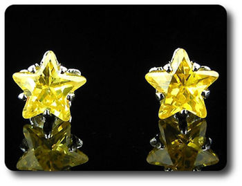 BOUCLES D'OREILLE TOPAZE JAUNE
