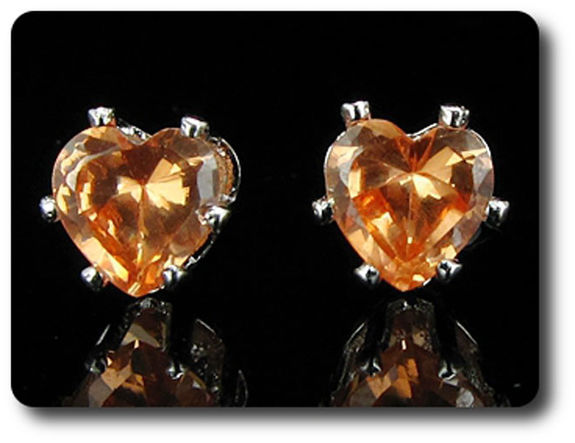 BOUCLES D'OREILLE SAPHIR ORANGE