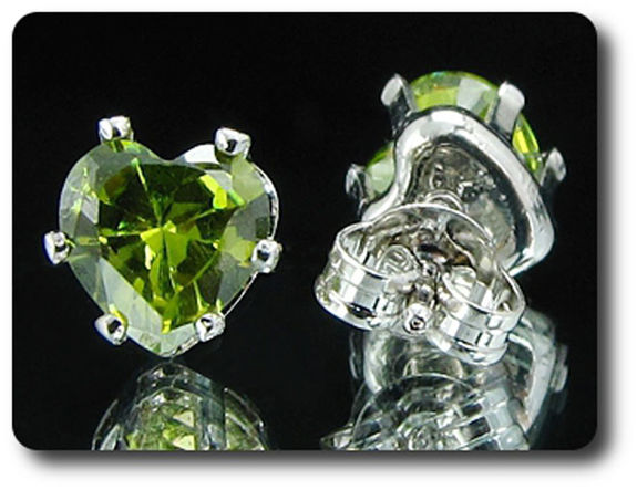 BOUCLES D'OREILLE SAPHIR VERT