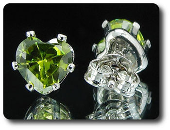 BOUCLES D'OREILLE SAPHIR VERT