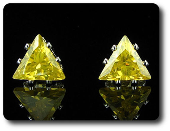 BOUCLES D'OREILLE TOPAZE JAUNE