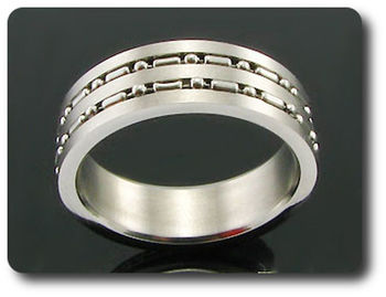 BAGUE HOMME DOUBLE CHAINE