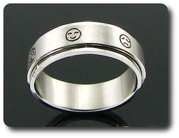 BAGUE HOMME MOTIF SMILE