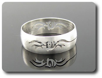 BAGUE HOMME MOTIF AILES
