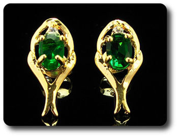 BOUCLES D'OREILLE EMERAUDE