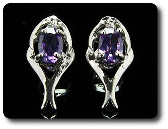 BOUCLES D'OREILLE AMETHYSTE